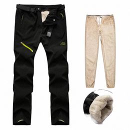 2022 Mens Winter Outdoor Pants Warm Tactical Waterproof Trousers Autumn Pants Trekking Cam Pants Fur Lined Veet Inside 4XL Y3wX#