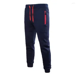 Men's Pants Gym Sporty Fitness Trousers Mens Pockets Zipper Pencil Drawstring Loose Jogger Casual Clothing