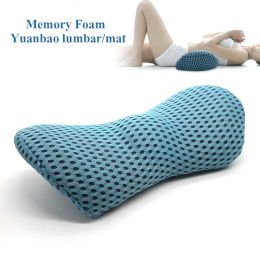 Cushion Slow Back Memory Cotton Physiotherapy Lumbar Pillow, MultiFunctional Waist Cushion For Sleeping Office Driving Etc Ingot Shape