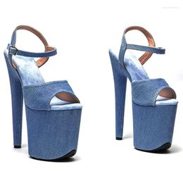 Dance Shoes Women 20CM/8inches Suede Upper Sexy Exotic High Heel Platform Party Sandals Pole Model Shows 222