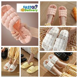 Slippers Home Shoes GAI Slides Bedroom Showers Room Warm Plush Living Room Soft comfort Wear Cotton Slippers Ventilate Woman Men black pink white