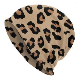 Berets Brown Leopard Skin Design Camouflage Unisex Bonnet Thin Cycling Hats Double Layer Hat Breathable Caps