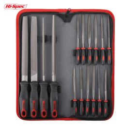 Dossiers HiSpec 16pc File Set 200mm Flat Half Round Round Triangle Files Needle Files for Metal Glass Jewellery Wood Carving Craft Tool
