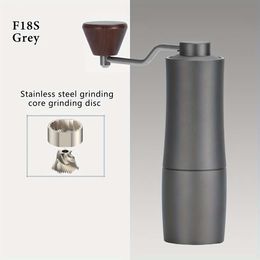 1pc, Ground Hine, Household Shaken Coffee Bean Powder Grinder, Portable Small Waist Hand Brewed Retro Grey