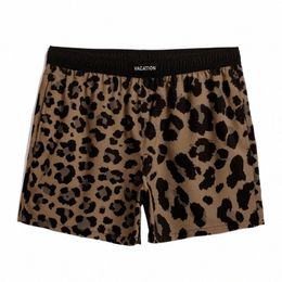 men's Beachwear Quick Drying Baggy Male Swimwear Jogger Shorts Casual Wear For Men Leopard Print Shorts GMA2635 77kG#