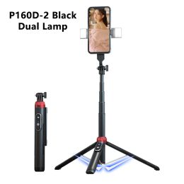 Sticks 1.6m Selfie Stick Tripod Phone Holder Mobile Bluetooth Tripod Stand With Remote Control Ring Light Tripod Telescopic Rod