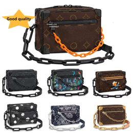 10A genuine leather crossbody bag men women Lvse mini bags chain messenger Bag designer bag soft trunk cross body bags fashion Bag