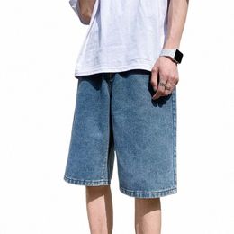men Shorts Solid Plus Size 5XL Summer Baggy Ins Harajuku Denim Short Mens Bottom High Street Simple All-match Ulzzang 97c1#