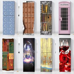 Stickers Food Rose Stickers On The Refrigerator Wallpaper For Kitchen Vinyl Poster Fridge Sticker Home Decor Bedroom New Year Decoration
