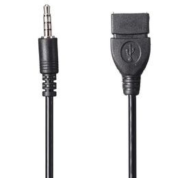 Car Aux Conversion Usb Cable Cd Player MP3 Audio Cable 3.5mm Audio Round Head T-shaped Plug To Connect To U Diskfor Car Audio System