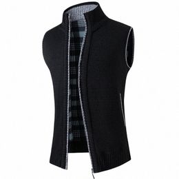 autumn and winter vest casual sweater cardigan vest middle-aged male father vest m4fV#