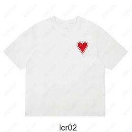 Designer t Shirt Top Men Women Summer Short Sleeve Tees Heart Embroidery Tee Comfortable Mens Couple T-shirt Love Pattern Casual Amis 100% Cottonmt6i