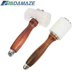 Hammer Handheld T type leather hammer wooden handle nylon leather carving mallet leather carving hammer / DIY leather installation tool