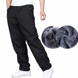 men's Sweatpant Trousers Autumn Winter Plus Veet Warm Pant Or Summer Quick-drying Loose Straight Wear-resistant Thin Pant Men c74G#