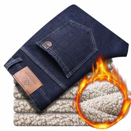 Inverno caldo pile jeans uomo 2023 dritto stretch di spessore casual pantaloni termici in denim maschile Busin pantaloni da lavoro nuovi uomini abbigliamento Y7cI #