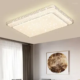 Ceiling Lights LED Remote Switch Changing Crystal Lamp 72/200W White/Warm Dining Chandelier Lighting Decor