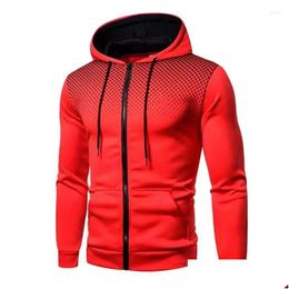 Motorcycle Apparel Autumn And Winter Zipper Sweater Foreign Trade Mens Cardigan Hooded Jacket Cross Border Young Leisure Sportsw Drop Ot31U