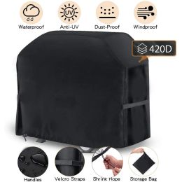 Covers 420D Oxford Cloth BBQ Cover Outdoor AntiDust Waterproof Weber Heavy Duty Oven Grill Cover Gas Charcoal Electric Grill Cover