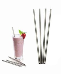 215mm Stainless Steel Straight Straw Practical Drinking Straw Easy to clean Straws Metal Bar Family kitchen tools 6158584