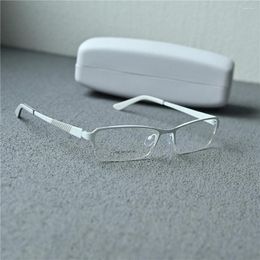 Sunglasses Vazrobe White Men Reading Glasses Women Fashion Anti Blue Reflection Eyeglasses Frame Male Semi Rimless Alloy Spectacles Optical