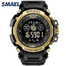 Men Digital Wrist watches LED Display SMAEL Watch for male Digital clock Men Sport Watches Big Dial 8018 Wtaerproof Men Watches263J