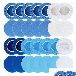 Car Cleaning Tools Wash Solutions 28 Pcs 5 To 6 Inch Buffing Bonnets Waxers Bonnet Set Polisher Pad Polishing Er Drop Delivery Automob Ot79Y