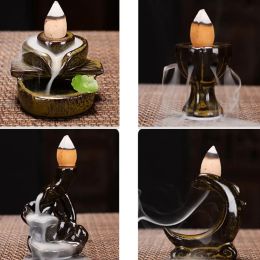 Burners For Burner Cones Home Office Gift Incense Holder Backflow Waterfall Decor Ceramic Housewarming Fountain