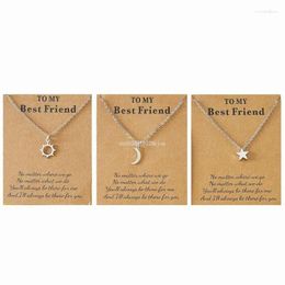 Chains Necklace Charm Pendant Chain Choker Clavicle Set Jewellery With Message Card Dropship