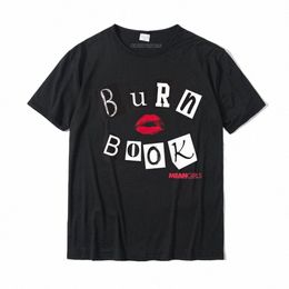mean Girls Burn Book Cover Graphic T-Shirt Tops Shirt On Sale Fitn Tight Cott Men T Shirts Fitn Tight f9Dz#