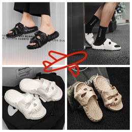 GAI shoes cotton feel thick soled sandals men's fashionable skeleton Skull Head designer Personalised bigsize Punk breathe freely cool boy seabeach male white black