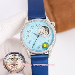 TW Factory Super Edition Women's Watches Automatic Machinery Men's Watch Sapphire 1088L Movement 316L Diamond Moon Phase blue dial Waterproof Wristwatches