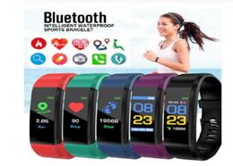 LCD Screen ID115 Plus Smart Bracelet Fitness Tracker Pedometer Watch Band Heart Rate Blood Pressure Monitor Smart Wristband6380788