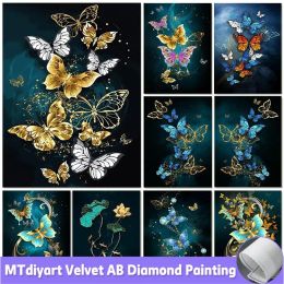 Stitch Golden Butterfly 5D Diamond Painting Animal Full Diamond Embroidery Round Rhinestone Mosaic Home Decor Diy Gift Diamond Art