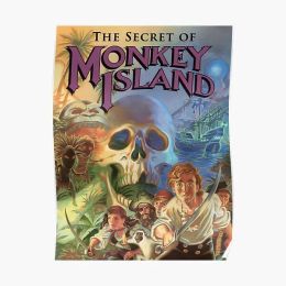 Calligraphy The Secret Of Monkey Island Poster Picture Modern Home Vintage Decor Room Art Painting Funny Decoration Print Mural No Frame