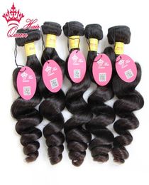 Queen Hair Products 100 Unprocessed Virgin Hair 5pcs Peruvian Loose wave Weft 12 28 in our stock DHL 6533753