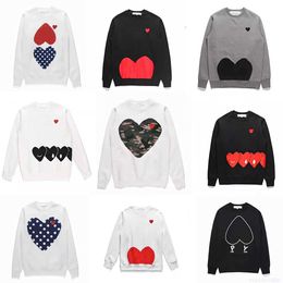 Play Designer Mens Hoodies Sun Love Badge Pullover Cotton Womens Long Sleeve Crew Neck Top DressA8QG