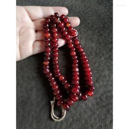 Pendant Necklaces Wine Red Agate Necklace Buddha Beads