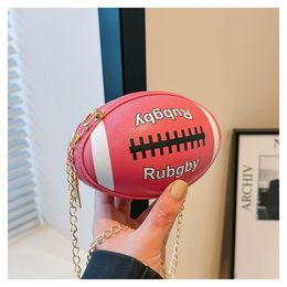 Rugby shaped bag chain crossbody pink black tote Spring Summer women bag handbags totes lady shoulder bags letter cute clutch bags