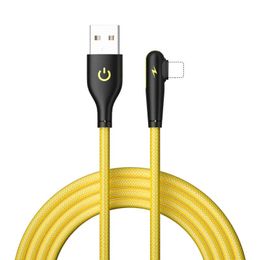 90 Degree MFi Cable Game Cable for IPhon X8765 SE for Lighting To USB Charger Fast Charge Angled Cable Data Sync Elbow