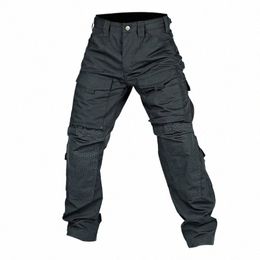 tactical Pants Men Multi-Pocket Outdoor Cargo Pants Military Combat Trousers Men's Wear-Resistant Hiking Work Trousers Male e2uX#