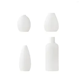 Vases 4Pcs Minimalist Decorative Home Decor Ceramic European Style Elegant For Shelf Desktop Kitchen Desk Office
