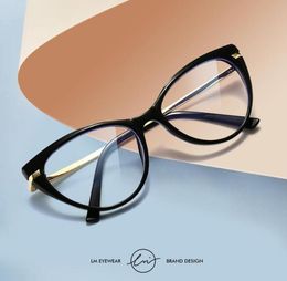 Sunglasses LM Cat Eye Computer Glasses Frame Women Anti Blue Light Eyewear Blocking Optical Spectacle Eyeglass Good Quality Fashio4818919