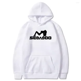 Men's Hoodies Novel Men Classics Sea Doo Seadoo Moto Black Graphic Oversized Classic Hoodie Autumn Long Sleeve Sweatshirt Coat