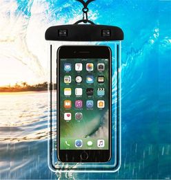 Universal Dry beach Bag Waterproof Cases Luminous Pouch case Water Proof Diving Swimming For Smart Phone8772093