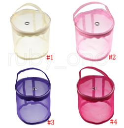 Knitting Yarn Storage Bag Case Yarn Drum Women039s Crochet Hook Thread Pouch Round Mesh DIY Knitting Crochet Tote Bag RRA44283674014