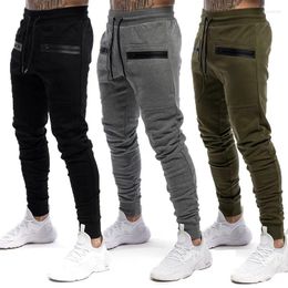 Men's Pants Men Jogger Fitness Clothing With Pockets Comfortable Leisure Running Cotton Stretch Slimming Casual Elastic Training