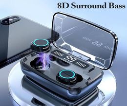 Wireless Bluetooth Earbuds LED Digital Display Touch 8D TWS 50 Earphone M11 3300Mah Powerbank Charging Case V50 Headset Waterpro2012177