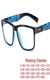 Sunglasses Fashion Anti Blue Light Sport Reading Glasses Men Big Square Presbyopia Eyeglass Clear Lens Gaming Computer GlassesSung8147944