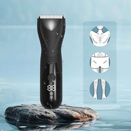 Ceramic Blade Waterproof Groyne Hair Trimmer, Body Groomer for Men