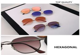 2020 new designer Men039s wowen flash mirror hexagon Sunglasses gradient Sun Glasses Square Goggle uv400 sunglass Female gafas 5701034